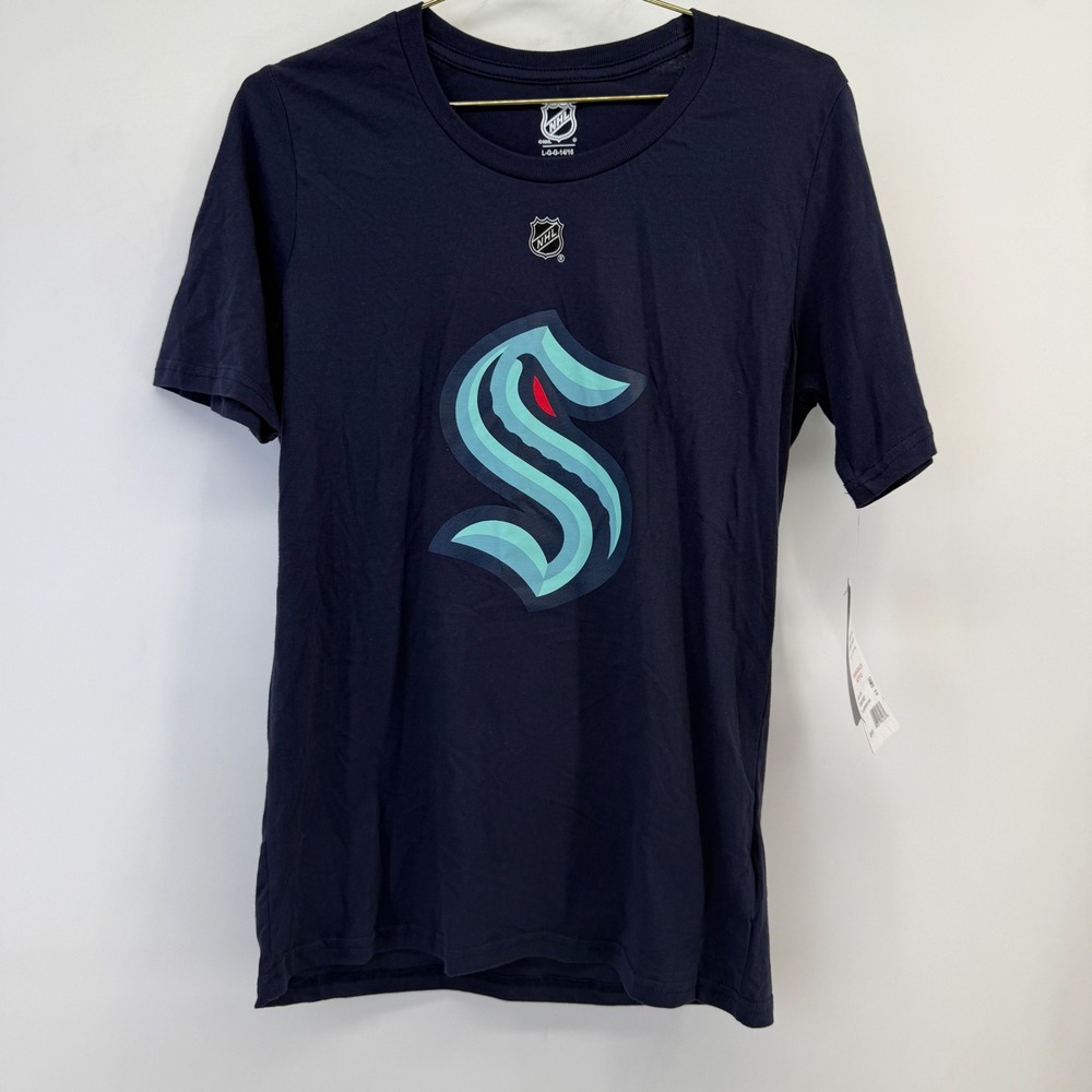 Youth Seattle Kraken Dunn 29 NHL Hockey‎ T Shirt Navy Blue Official Licensed